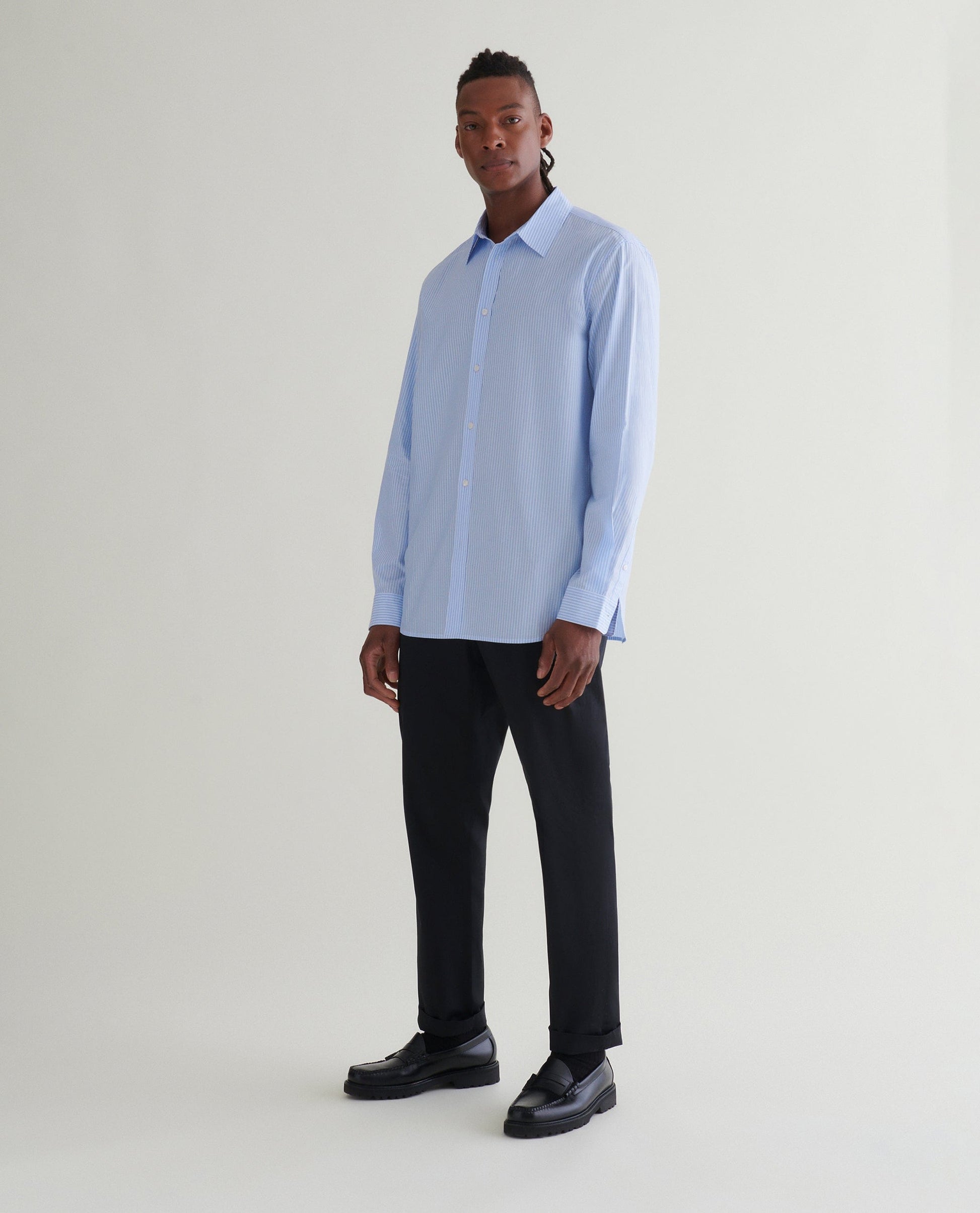 Men's Essential Cotton Trousers - Black