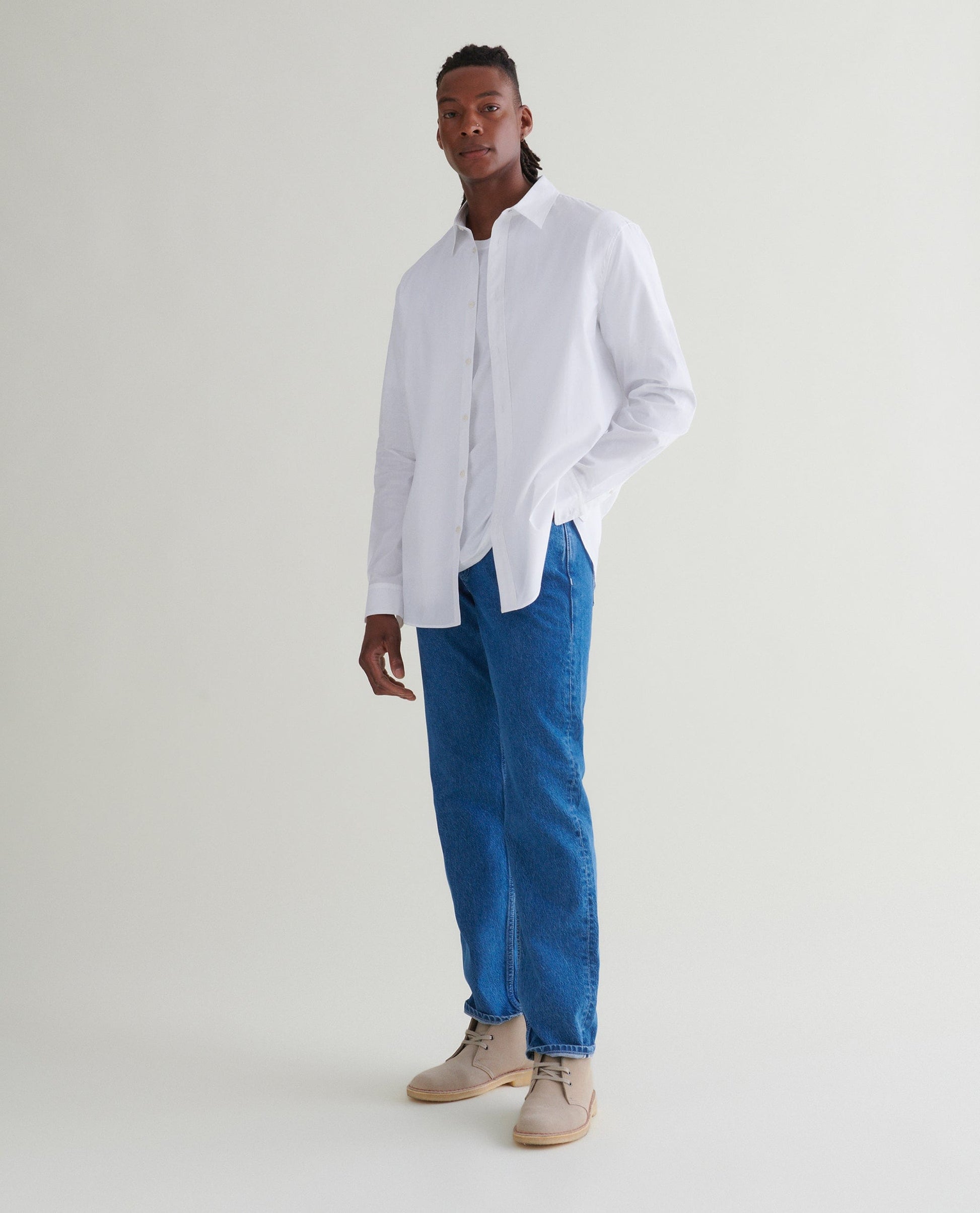 Men's Organic Cotton Poplin Shirt - White