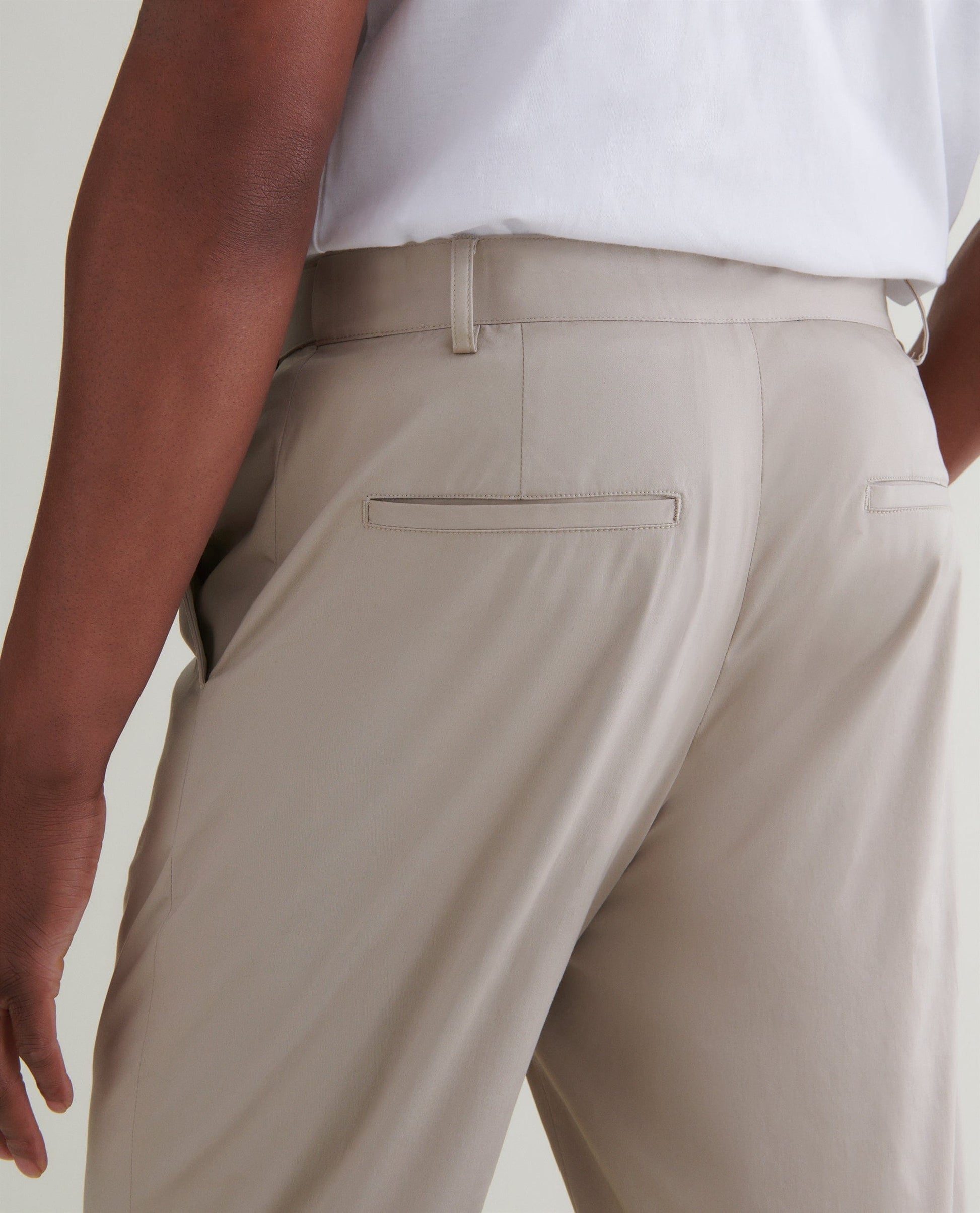 Men's Essential Cotton Trousers - Stone