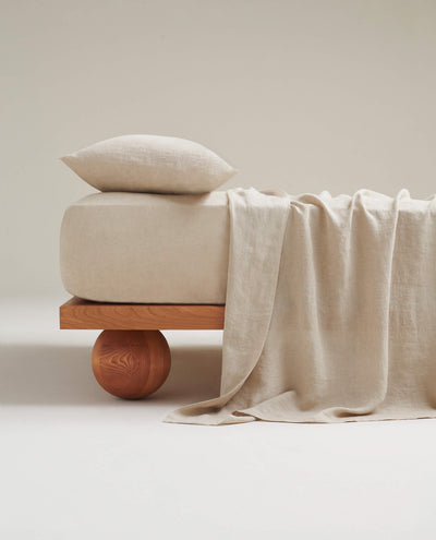 Relaxed & Refined Linen Flat Sheet - Natural
