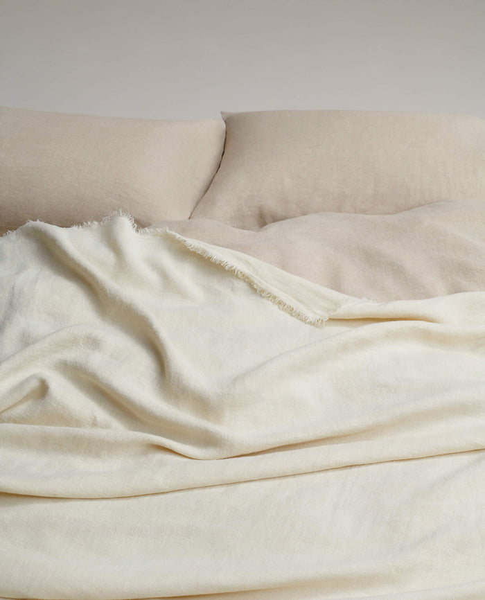 Linen Throw | Extra Large Throw | 100% Flax Linen | Rise & Fall
