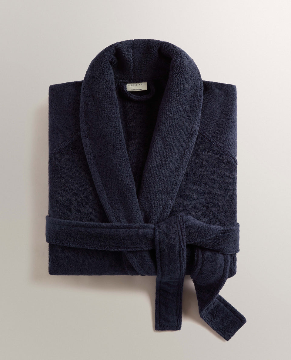 Women's Terry Bathrobe - Navy