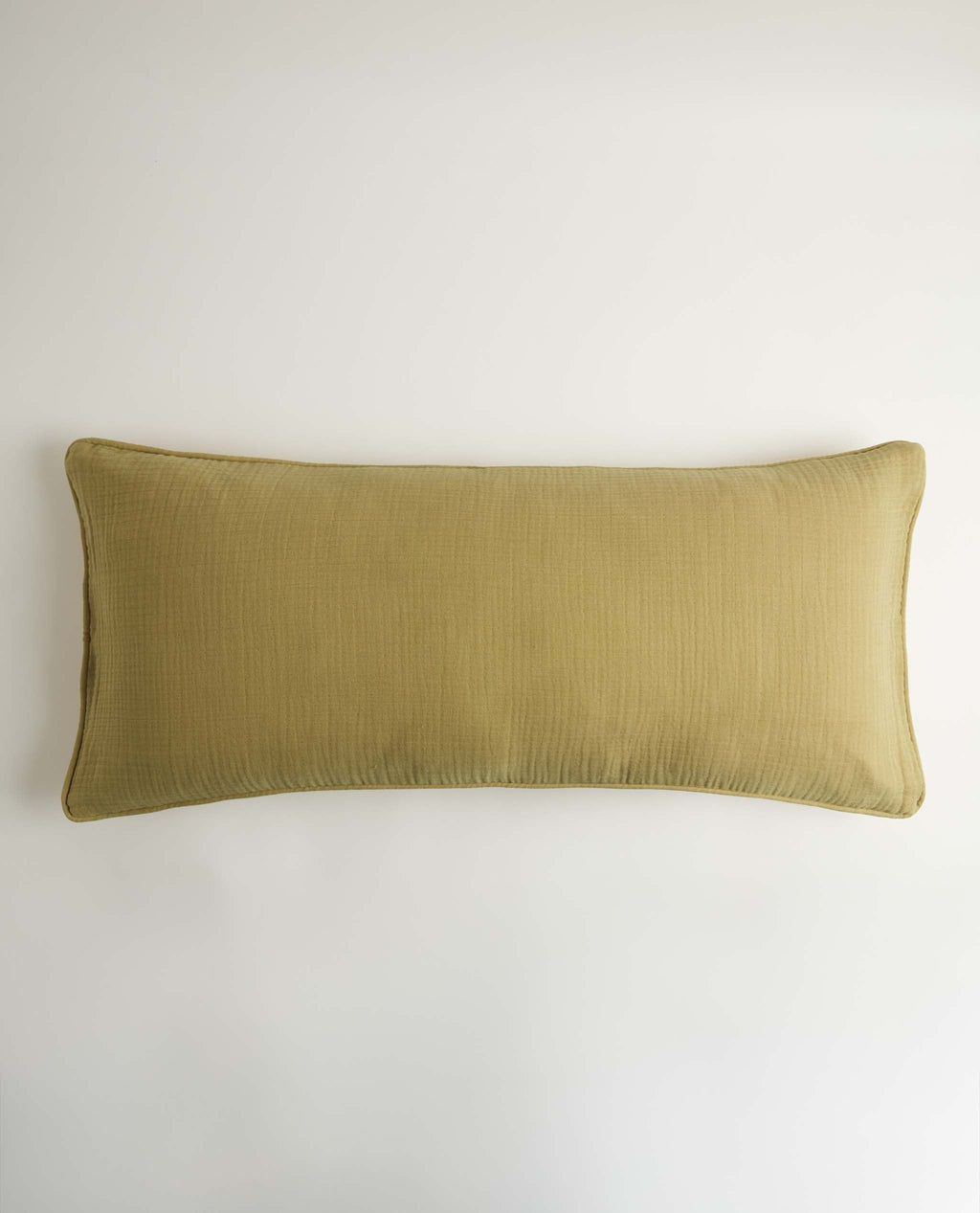 House Organic Cotton Muslin Lumbar Cushion Cover Chamomile