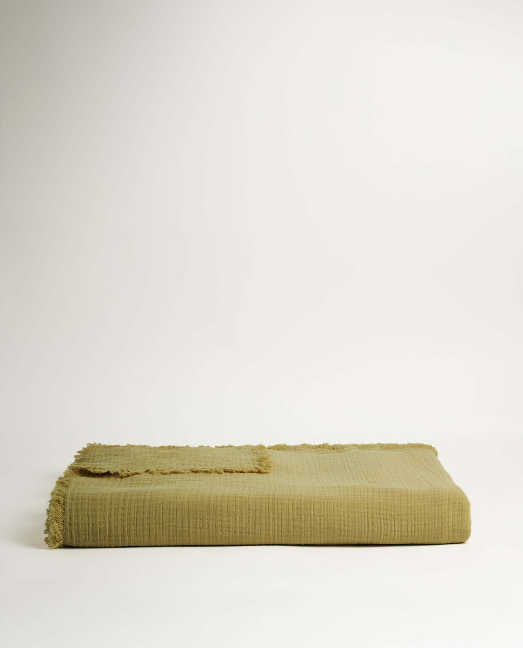 House Organic Cotton Muslin Large Throw Chamomile