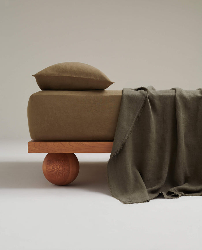 Linen Throw | Extra Large Throw | 100% Flax Linen | Rise & Fall