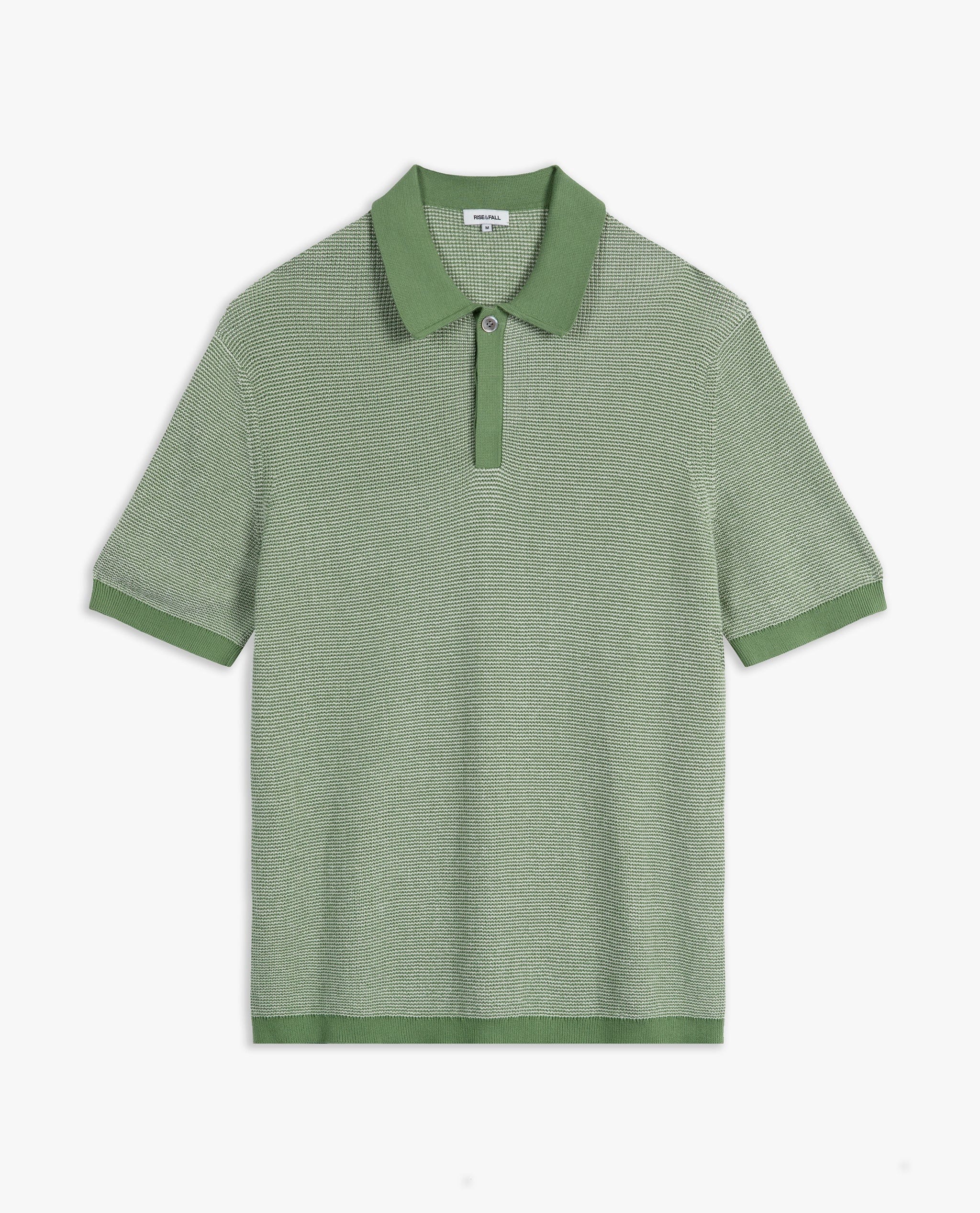 Men's waffle knit polo shirt online