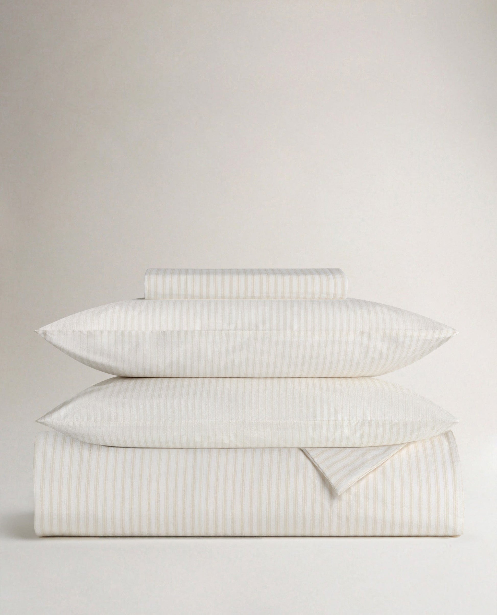 Crisp & Cool Organic Cotton Duvet Set - Buttermilk Ticking Stripe