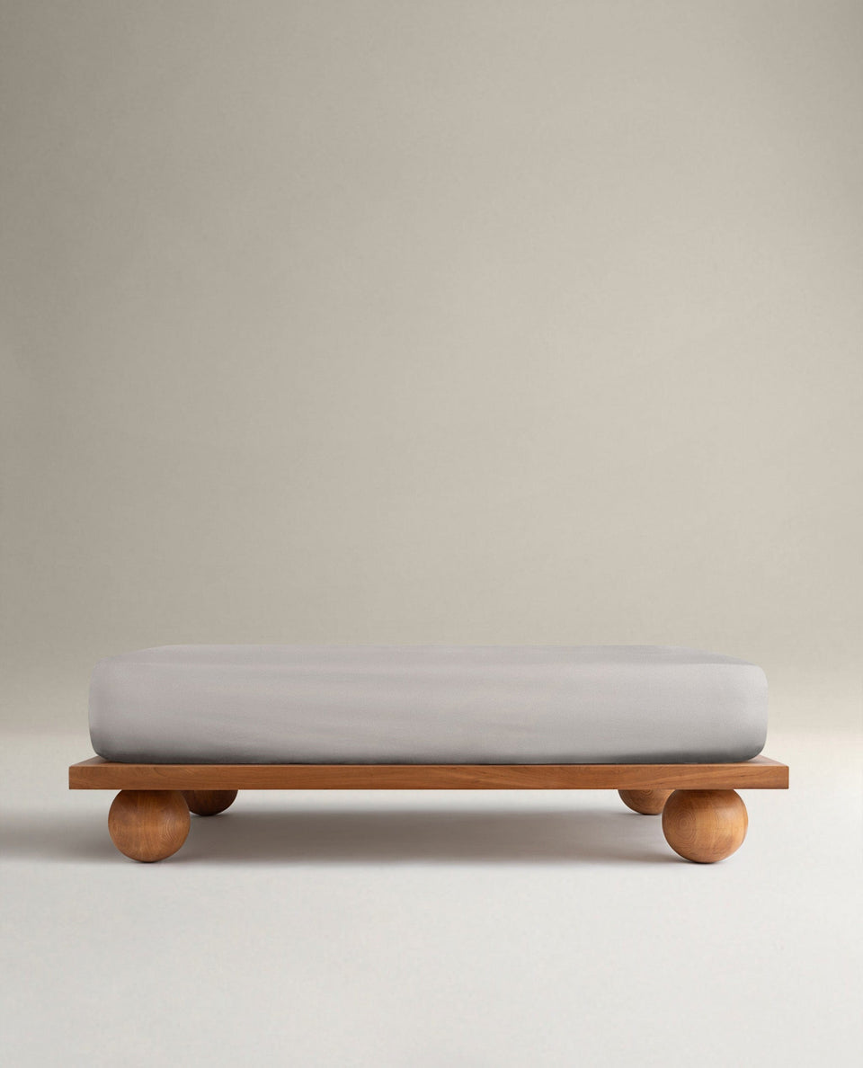 The Crisp & Cool Organic Luxury Fitted Sheet - Pebble