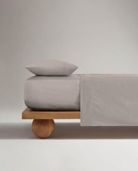 The Crisp & Cool Organic Luxury Flat Sheet - Pebble