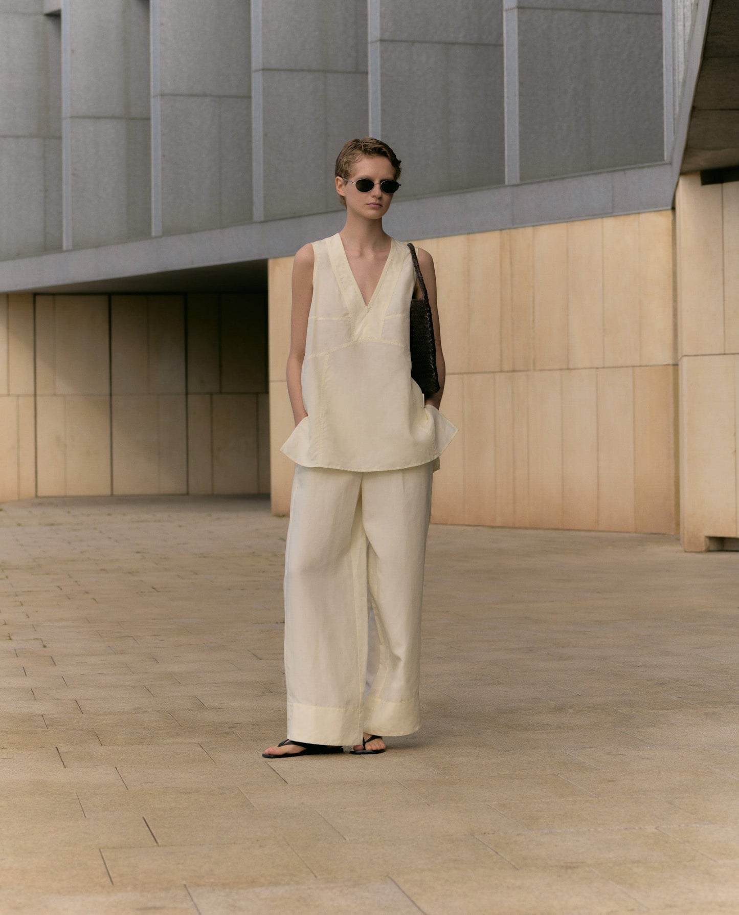 Women's Future-Linen Wide-Leg Trouser - Buttermilk