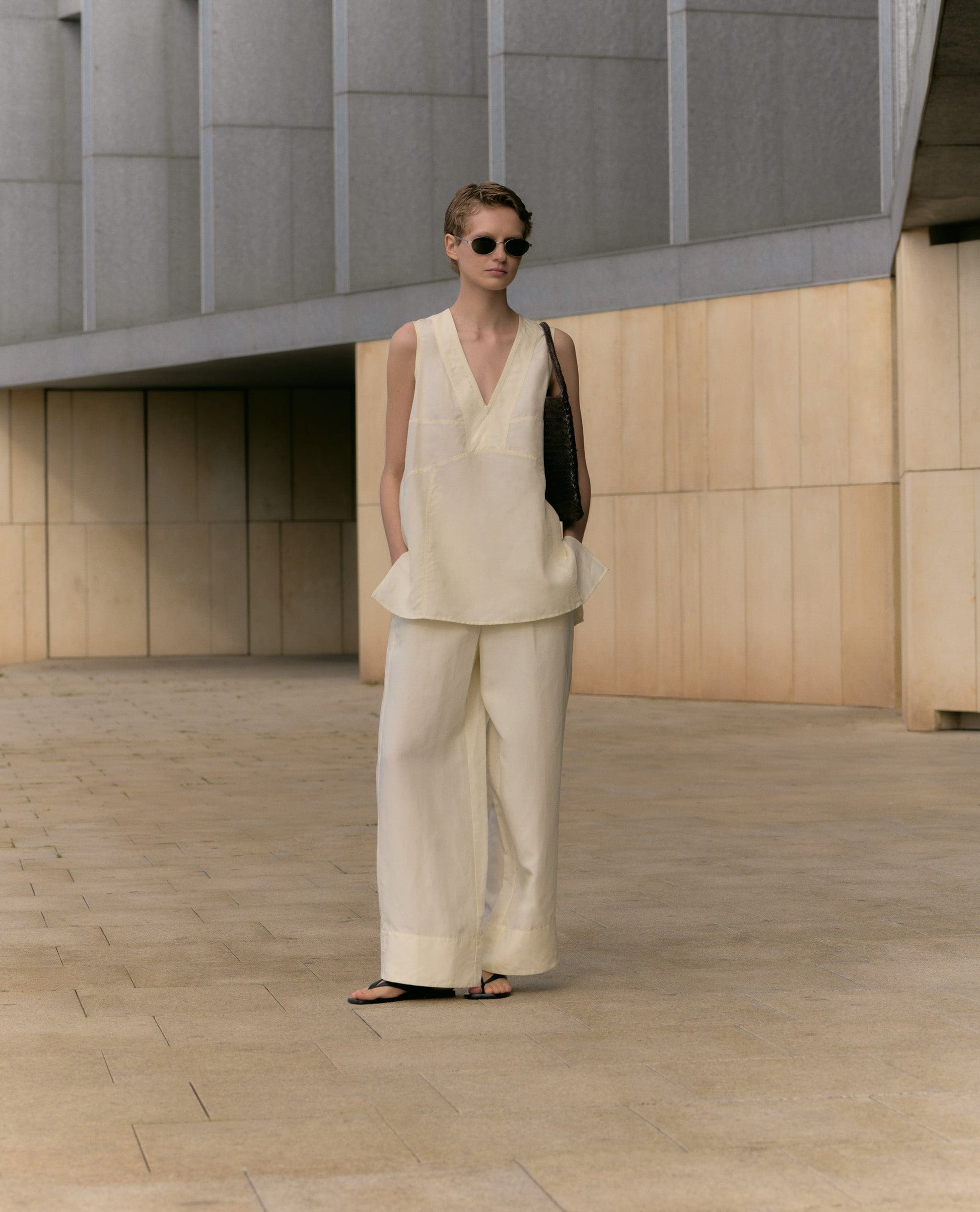 Women's Future-Linen Wide-Leg Trouser - Buttermilk