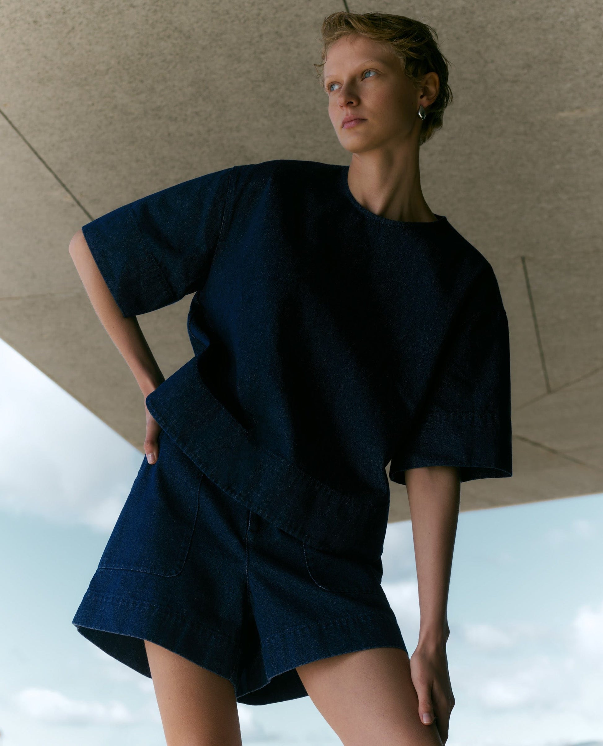 Women's Organic Denim Shorts - Indigo