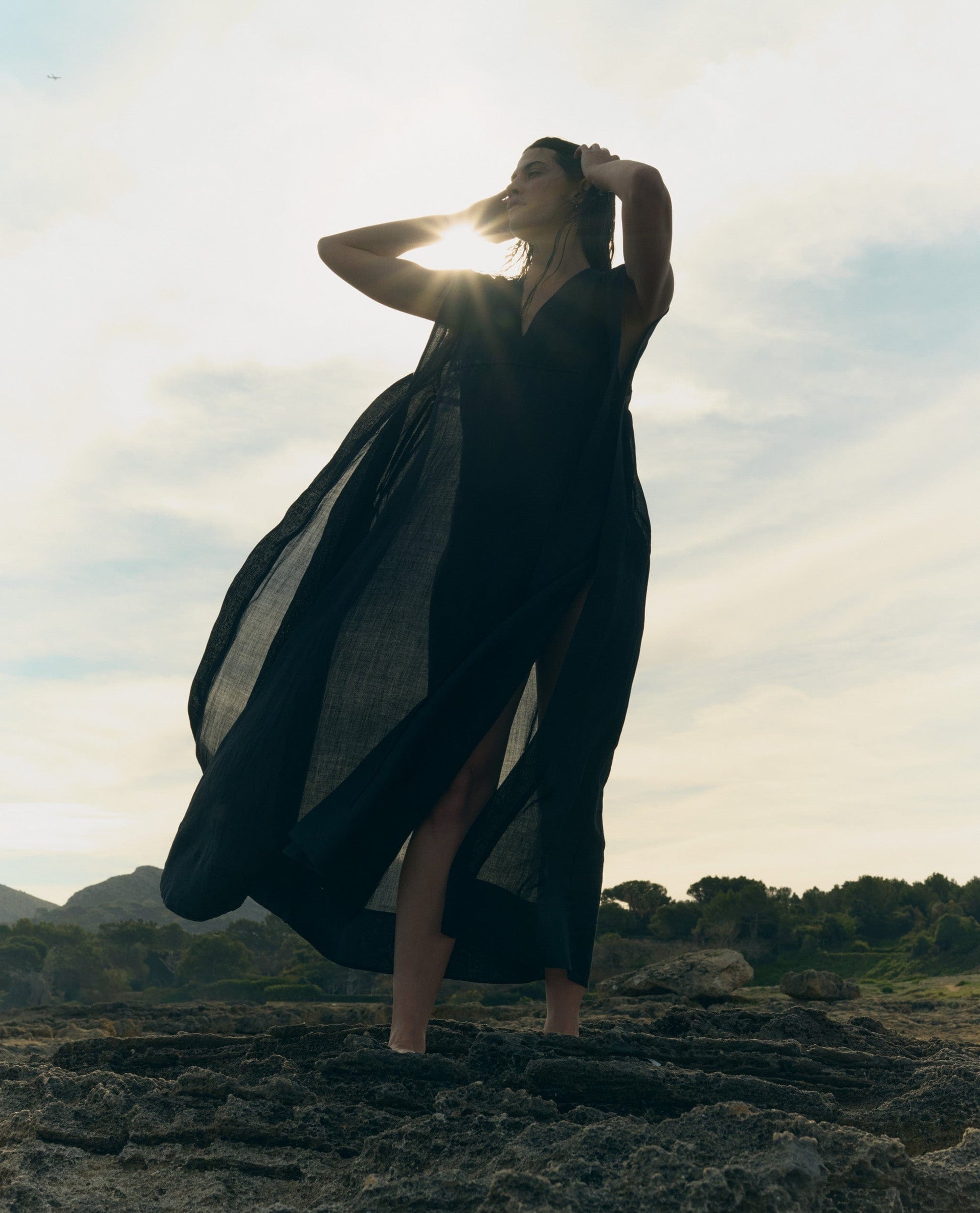 Women's Ramie Gauze Aegean Dress | Rise & Fall Women's Ramie Gauze Aegean Dress | Rise & Fall