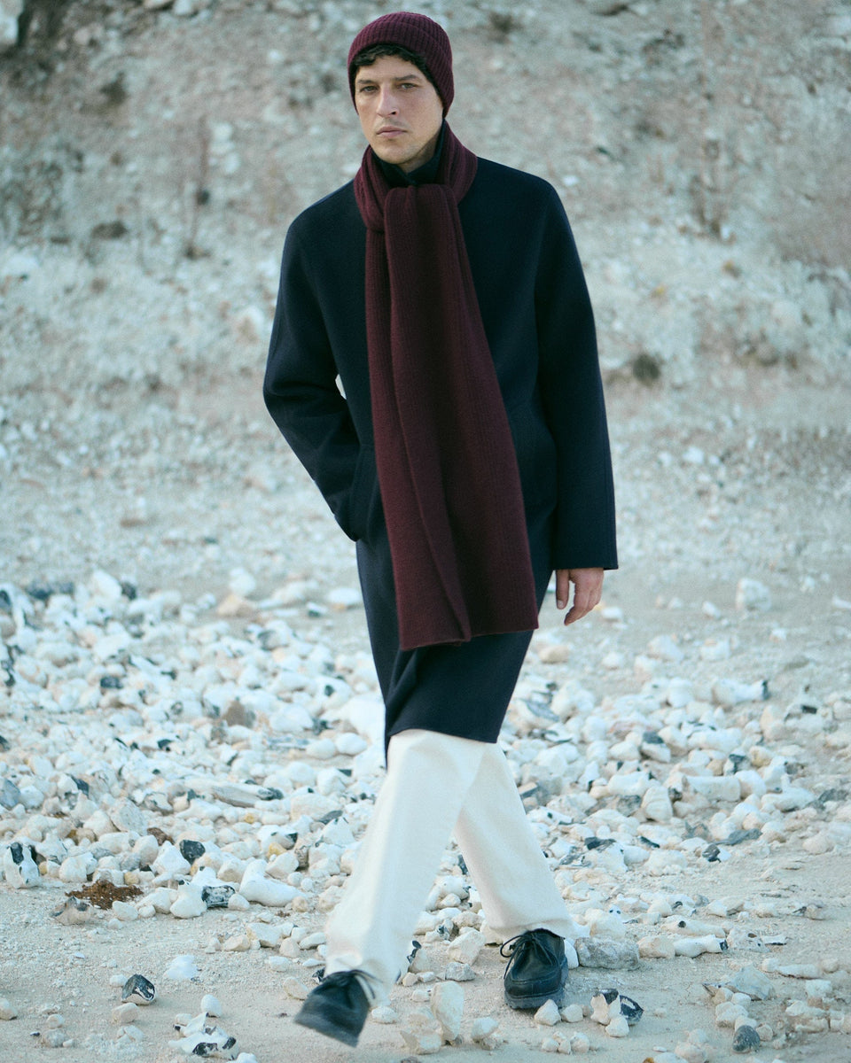 Men's Beanie & Scarf Set - Oxblood