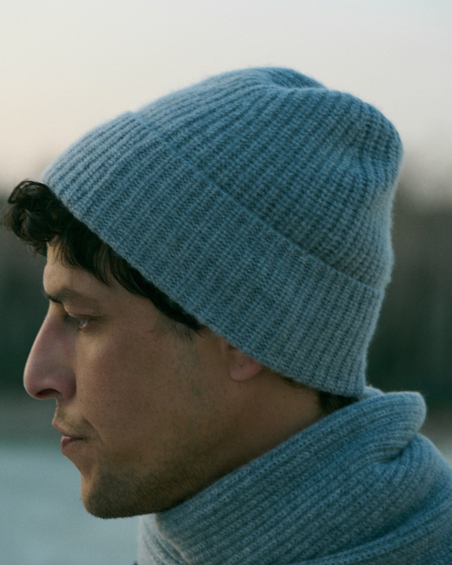 Men's Beanie & Scarf Set - Medium Grey