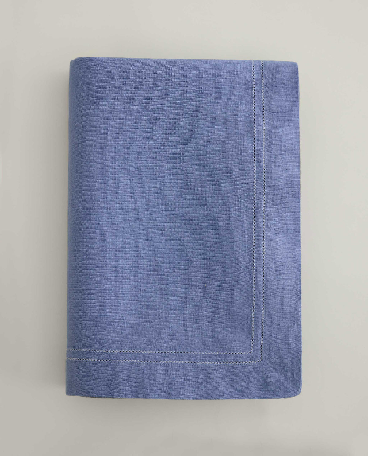 Linen Picotting Table Cloth - Denim Blue