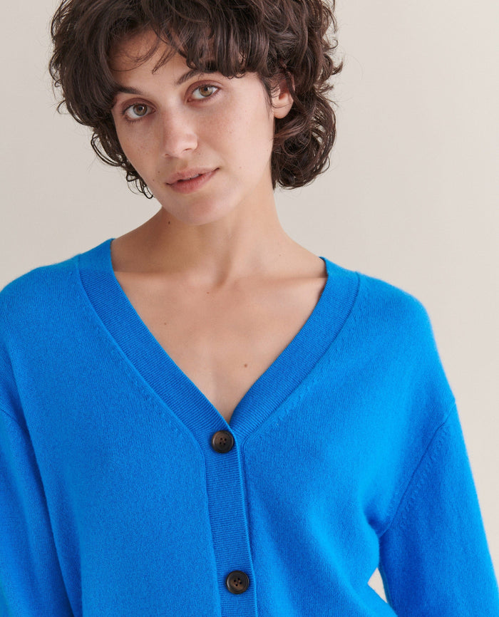 Women's Finest Cashmere Knitted V Neck Cardigan