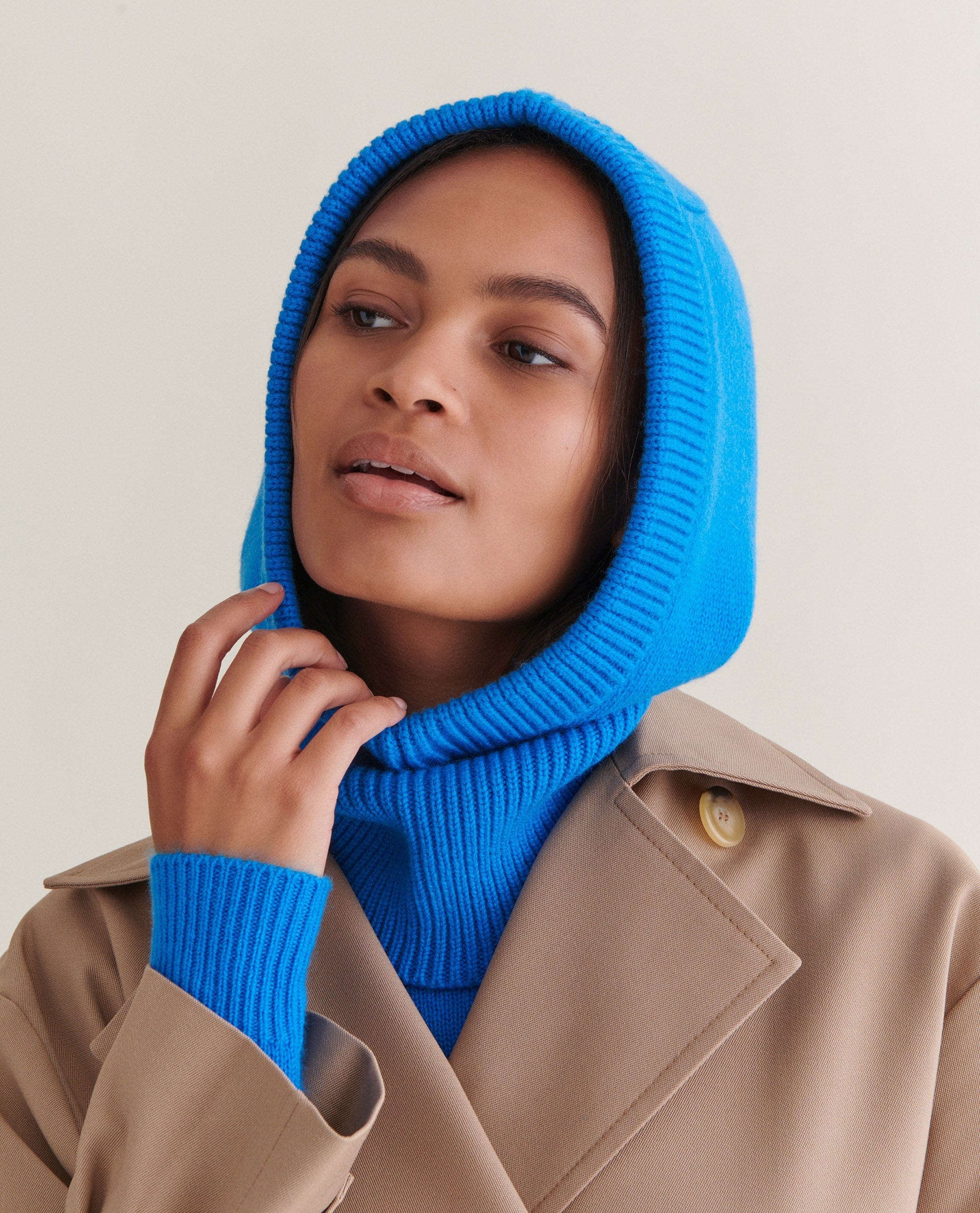 Women's Cashmere Wool Knitted Hood – Rise & Fall
