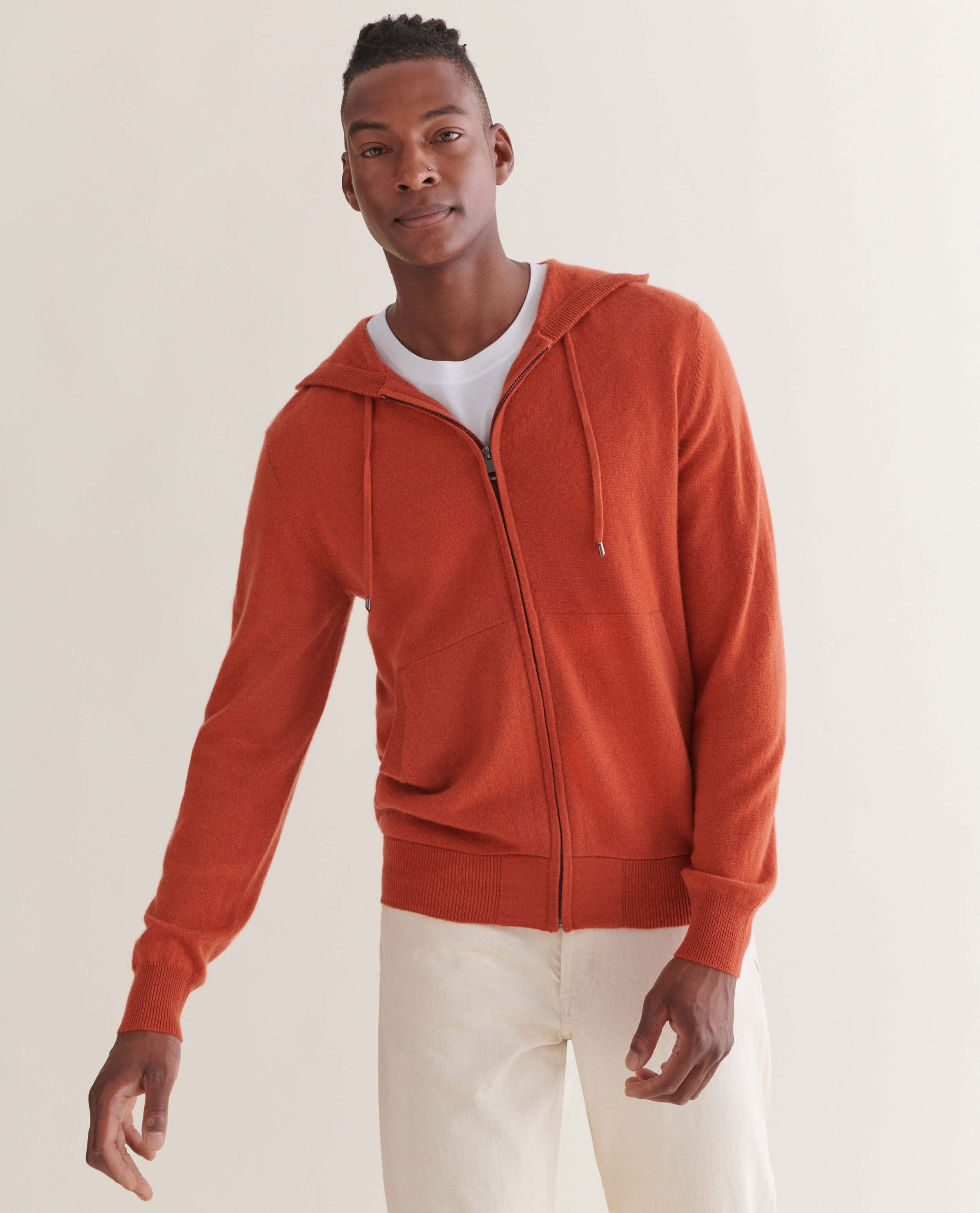 Cashmere hoodie zip mens on sale