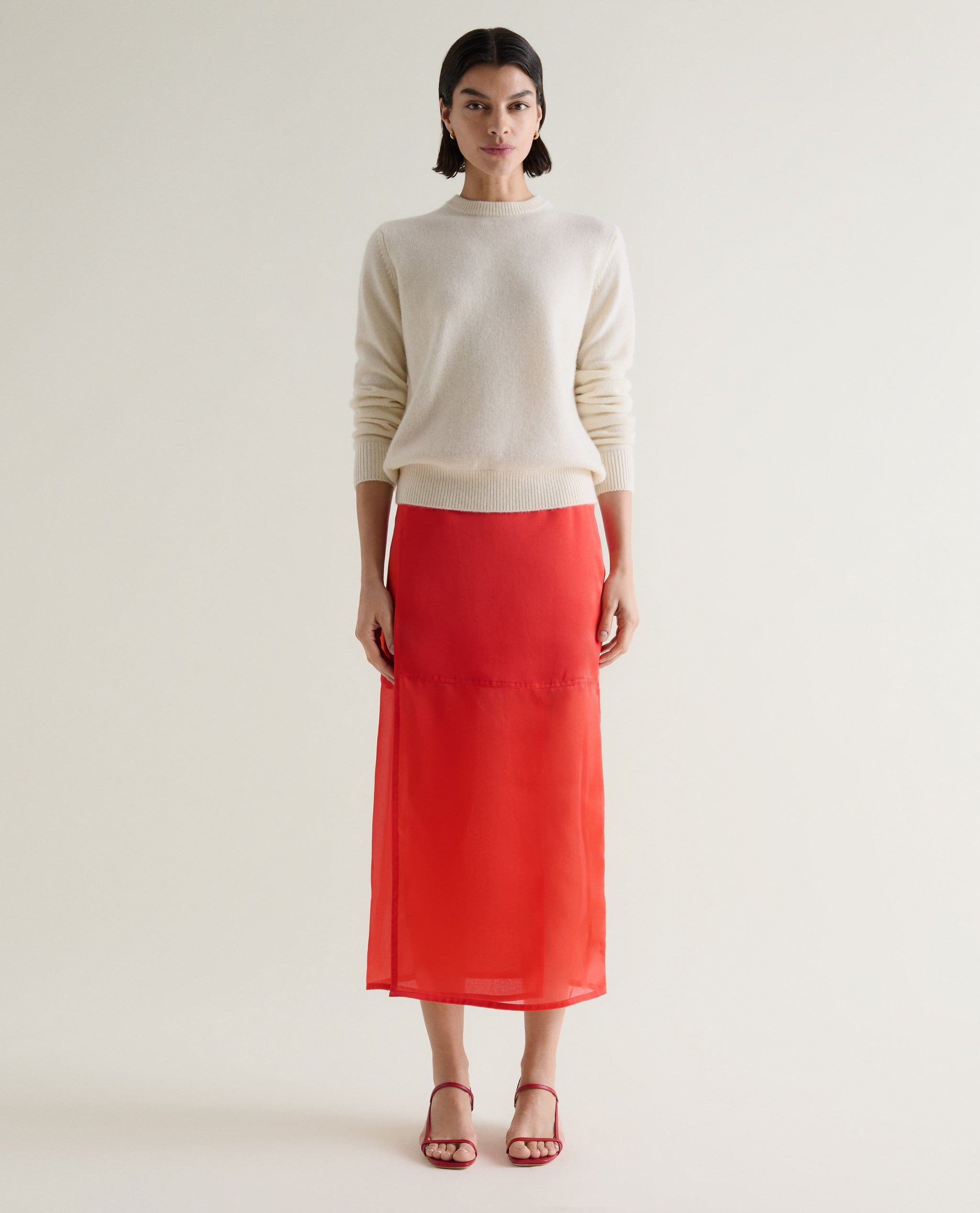 Women's Silk Organza Panelled Skirt – Rise & Fall