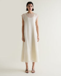 Women's Silk Organza Layered Dress - Shell