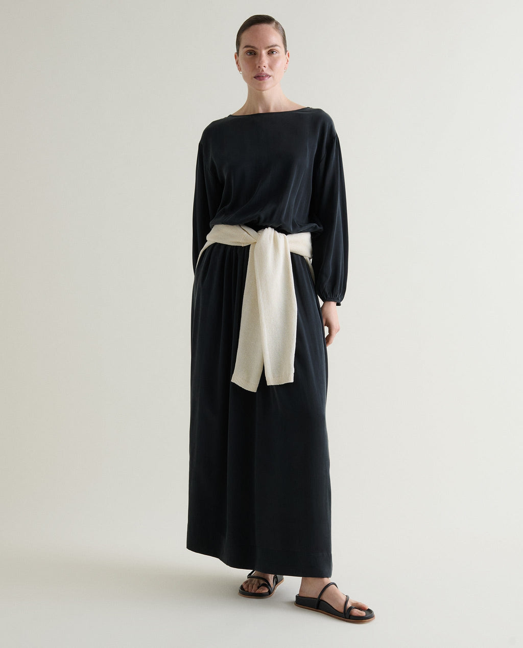 Women's Gathered Waist Easy-Silk Dress
