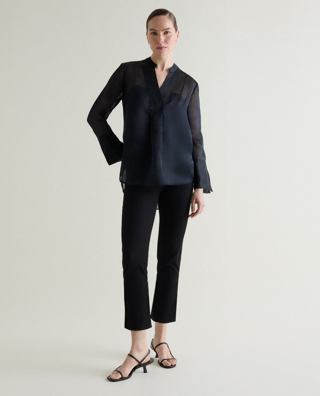 ' s Silk Organza Tunic Blouse