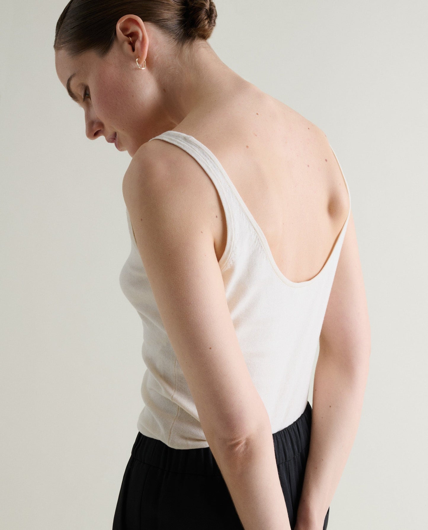 Women's Silk-Cotton Vest - Buttermilk