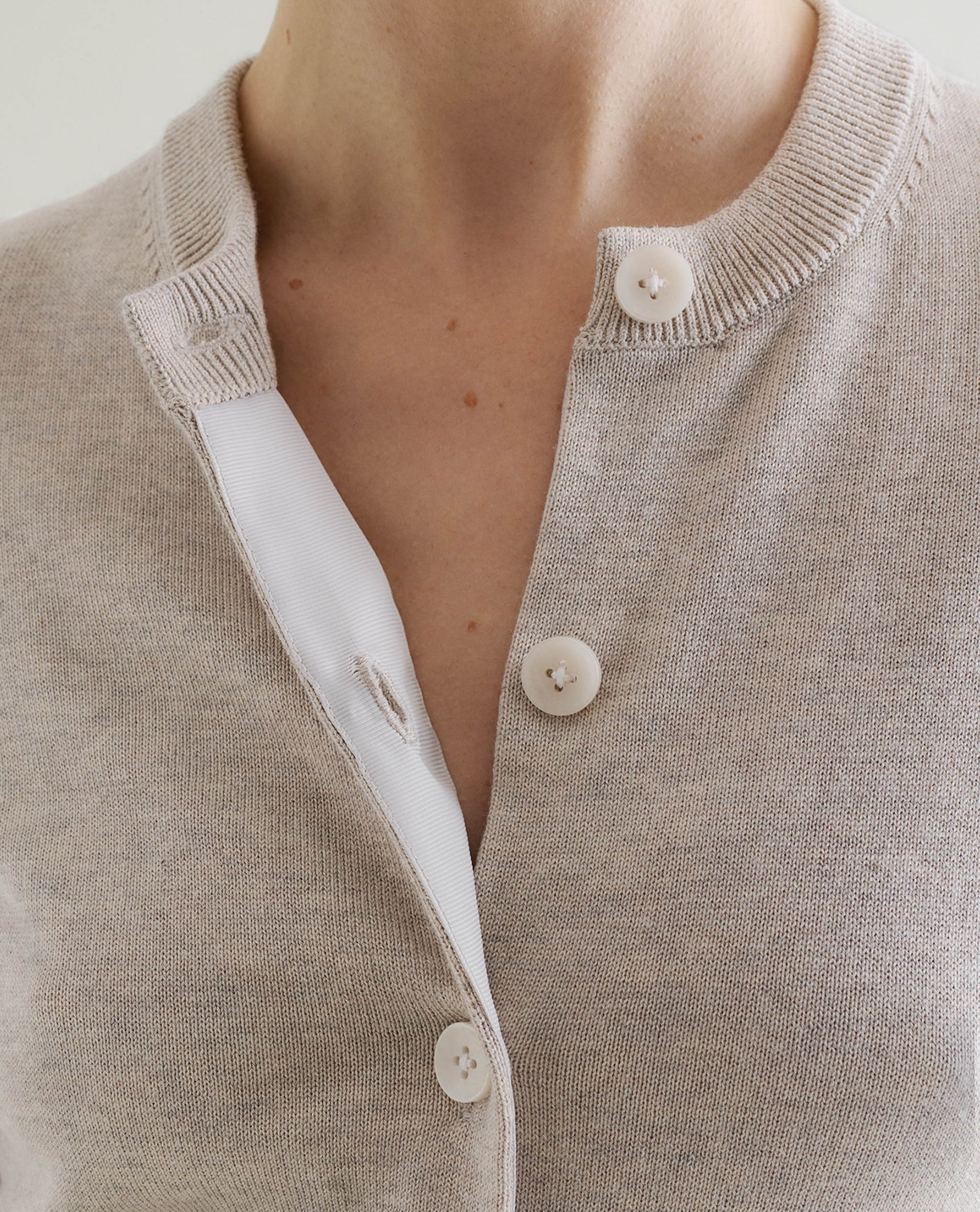 Women's Silk-Cotton Cardigan - Drift