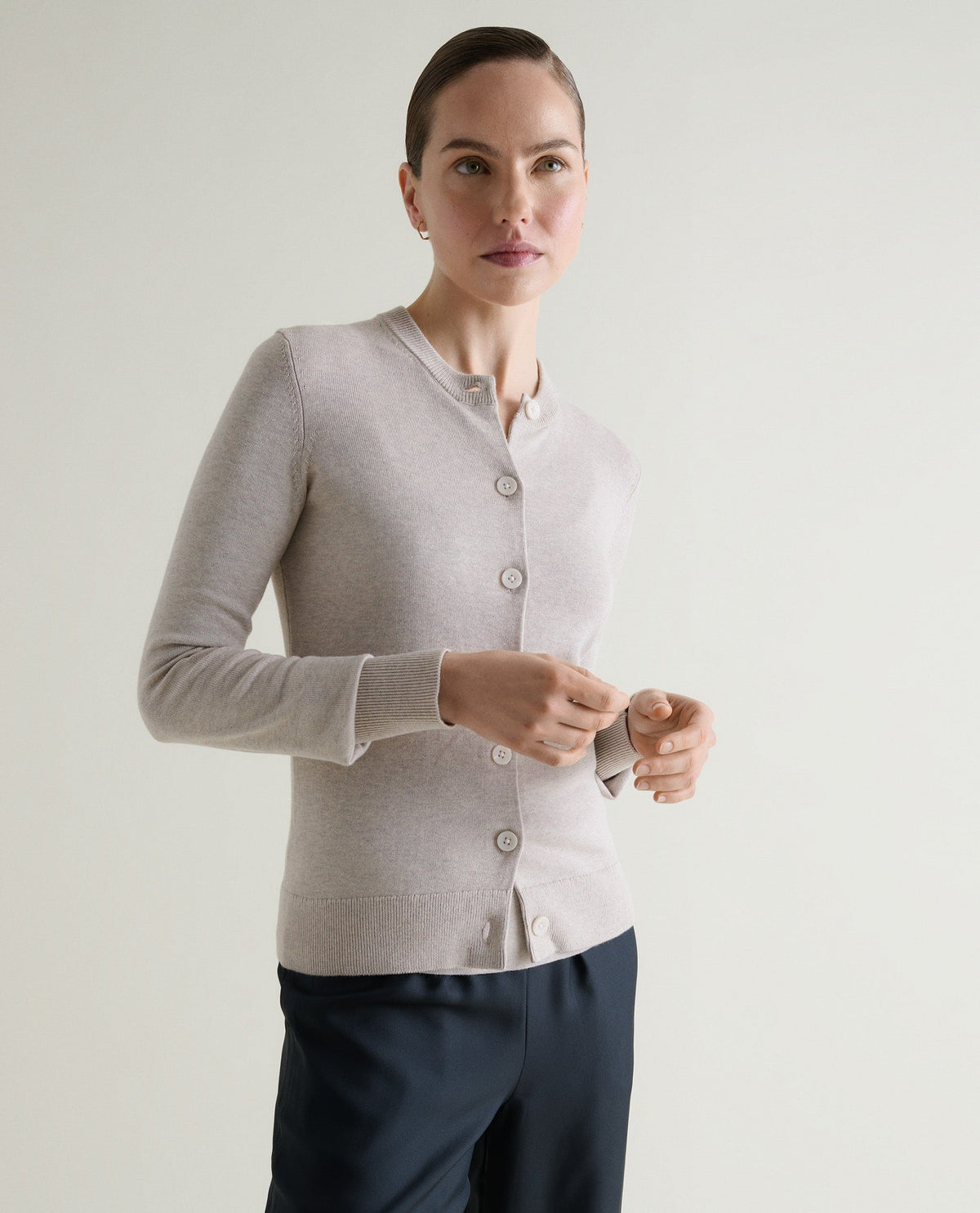 Women's Silk-Cotton Cardigan - Drift