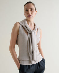 Women's Silk-Cotton Vest - Drift