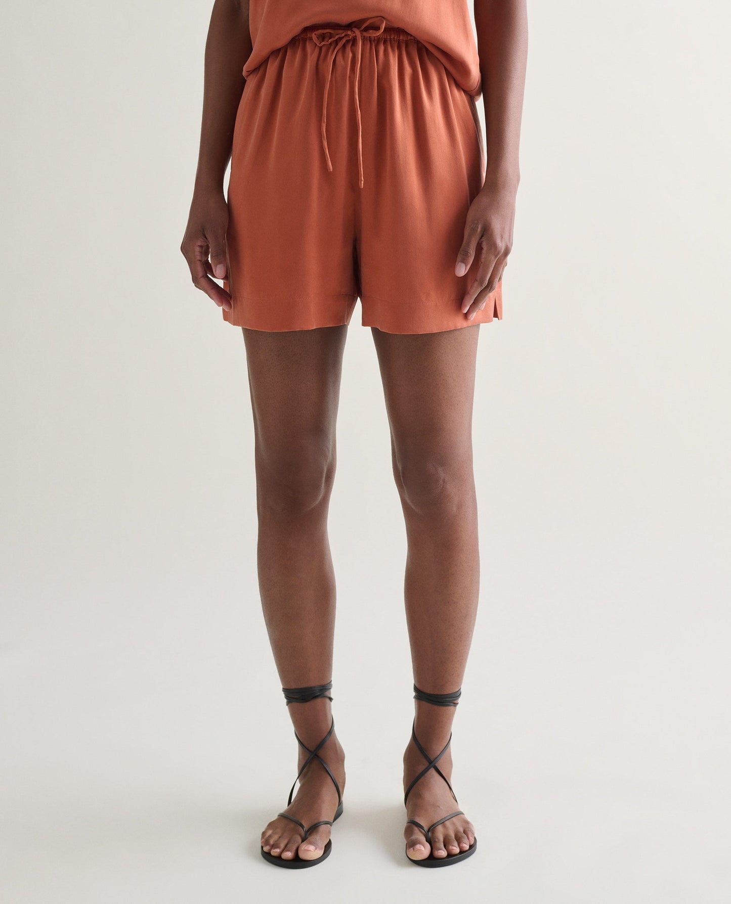 Women's Easy-Silk Relaxed Shorts - Rust