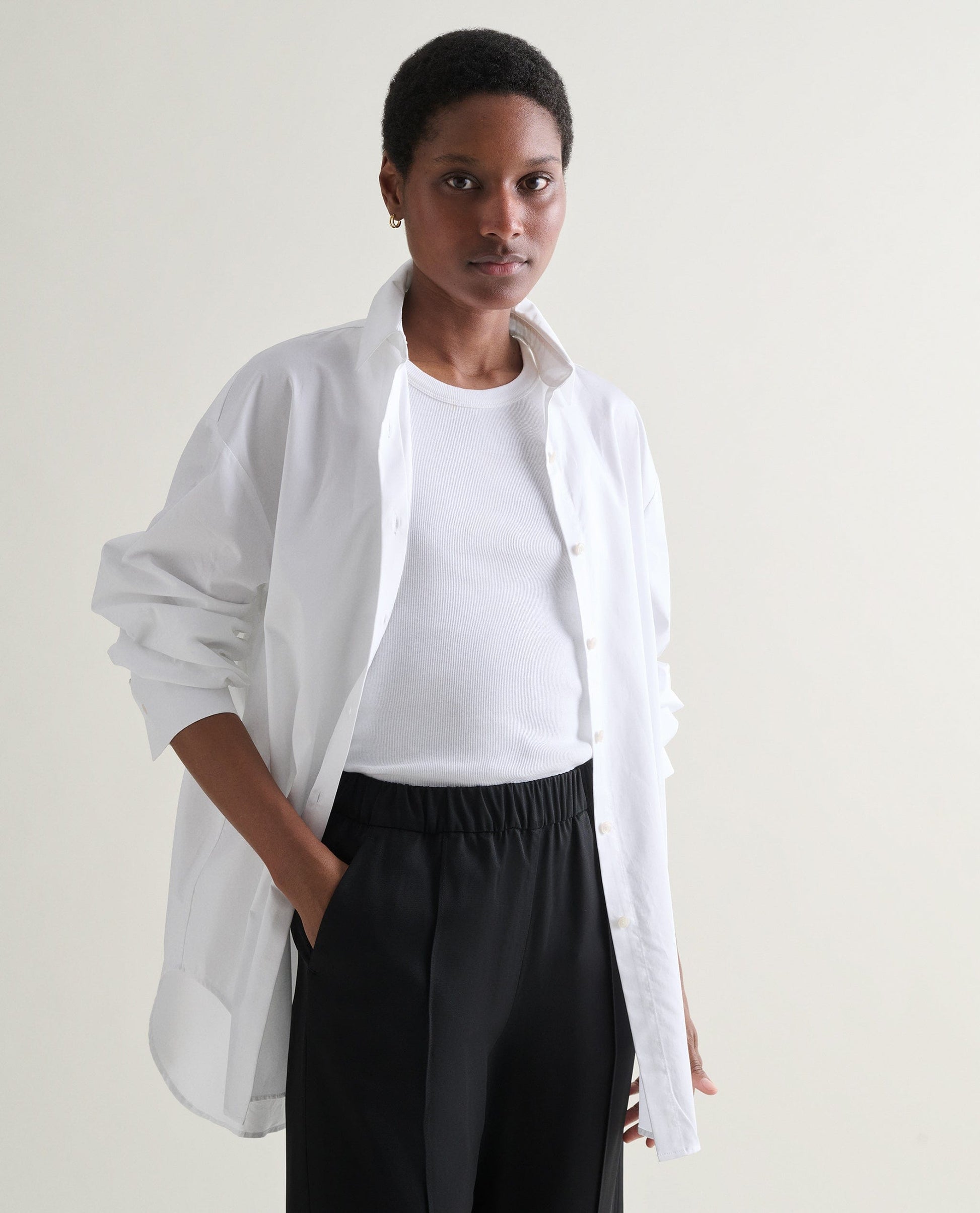 Women's Cotton Racer Vest - White