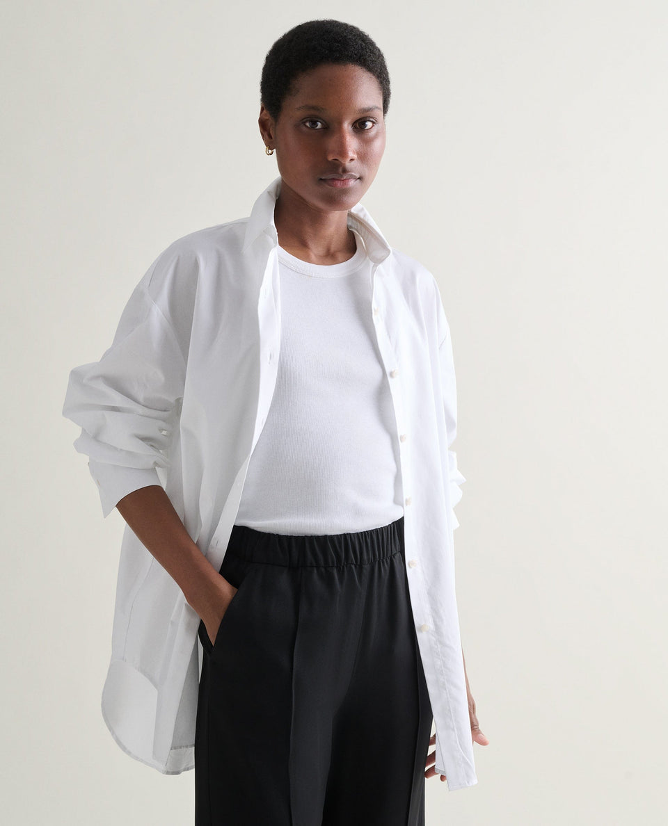 Women's Cotton Racer Vest - White