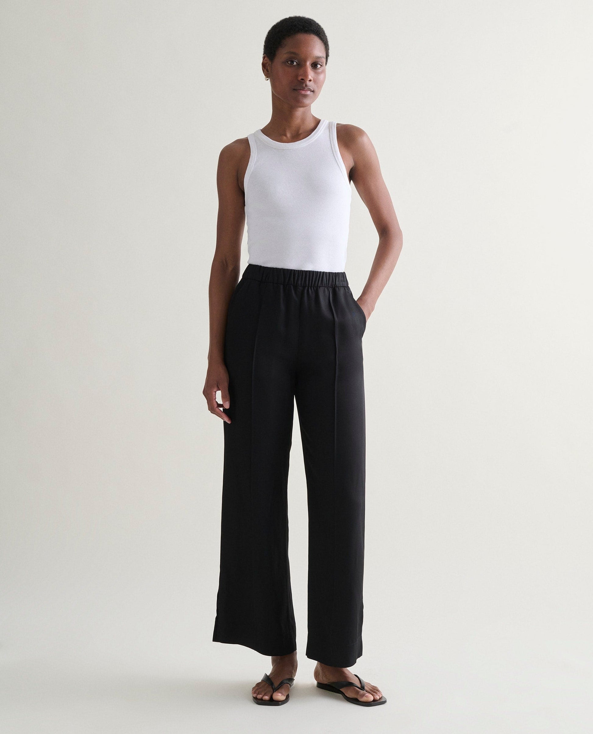 Women's Cotton Racer Vest - White