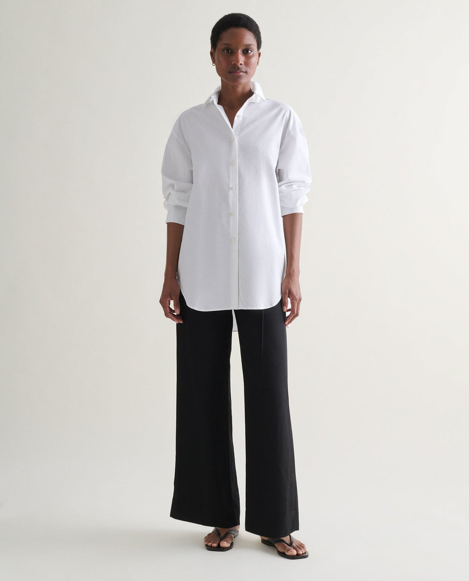 Women's Organic Cotton Poplin Shirt - White