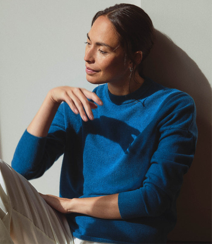 Viridian Blue - Women's Finest Cashmere Sweatshirt