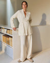 Buttermilk - Women's Cashmere Merino Belted Cardigan