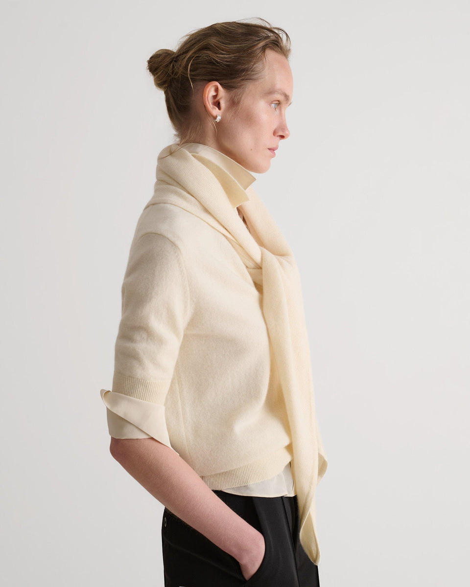 Women's Cashmere Merino Bandana - Buttermilk