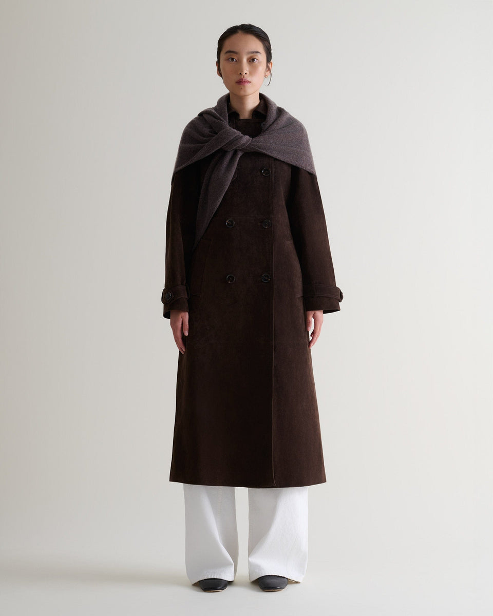 Women's Cashmere Merino Bandana - Chocolate