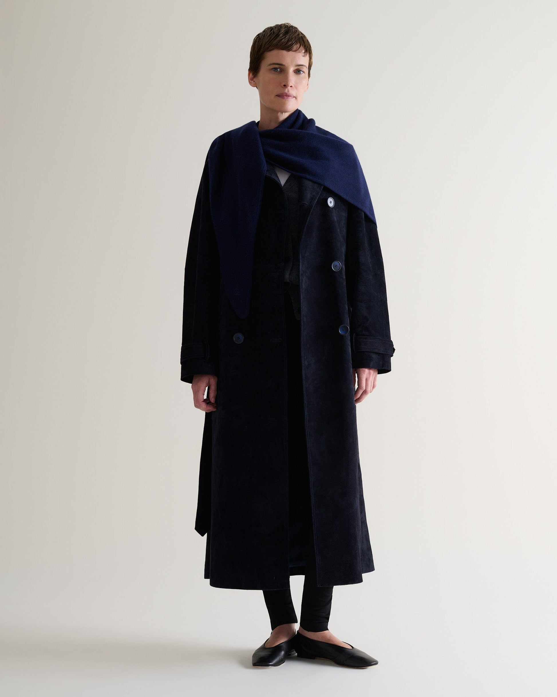 Women's Cashmere Merino Bandana - Navy