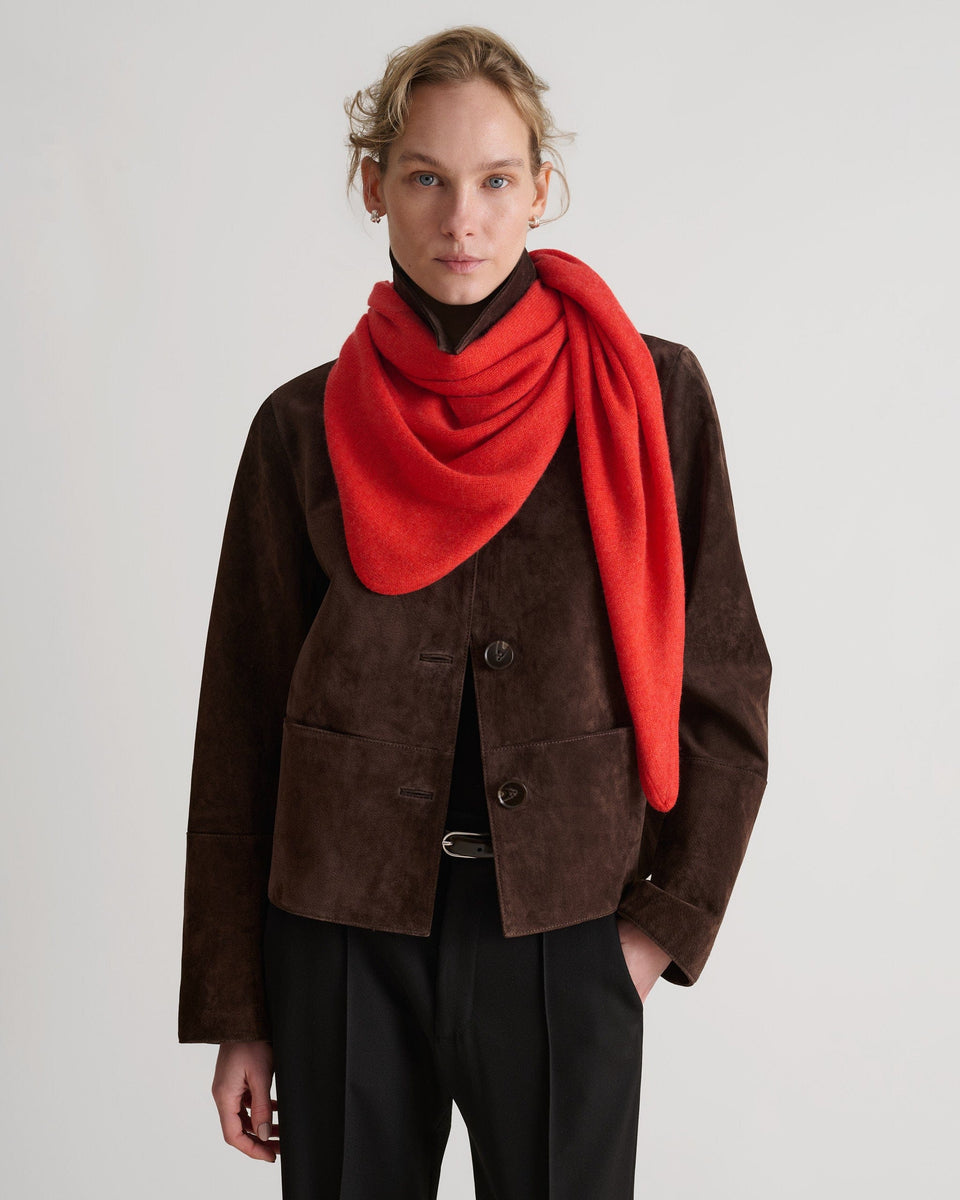 Women's Cashmere Merino Bandana - Poppy