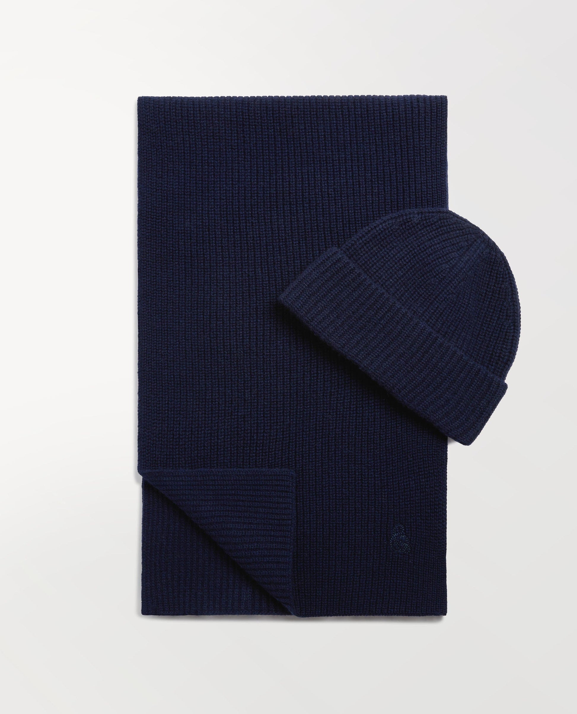 Men's Beanie & Scarf Set - Indigo
