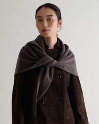 Women's Cashmere Merino Bandana - Chocolate