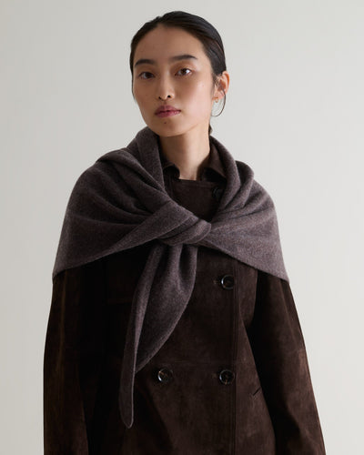 Women's Cashmere Merino Bandana - Chocolate
