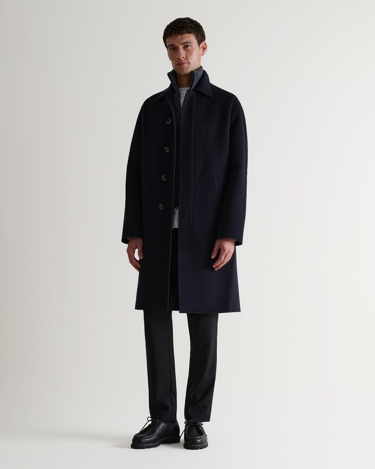 Men's Cashmere Merino Funnel Knit Vest - Graphite-[colour]-[size]-Rise &amp; Fall