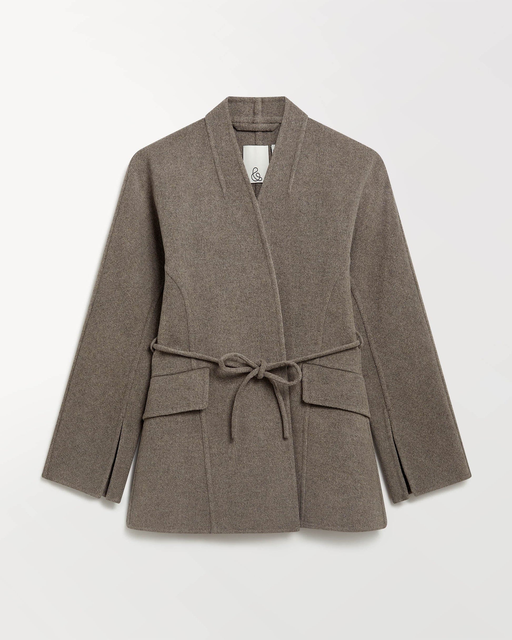 Women's Cashmere Wool Sculptural Jacket - Fawn