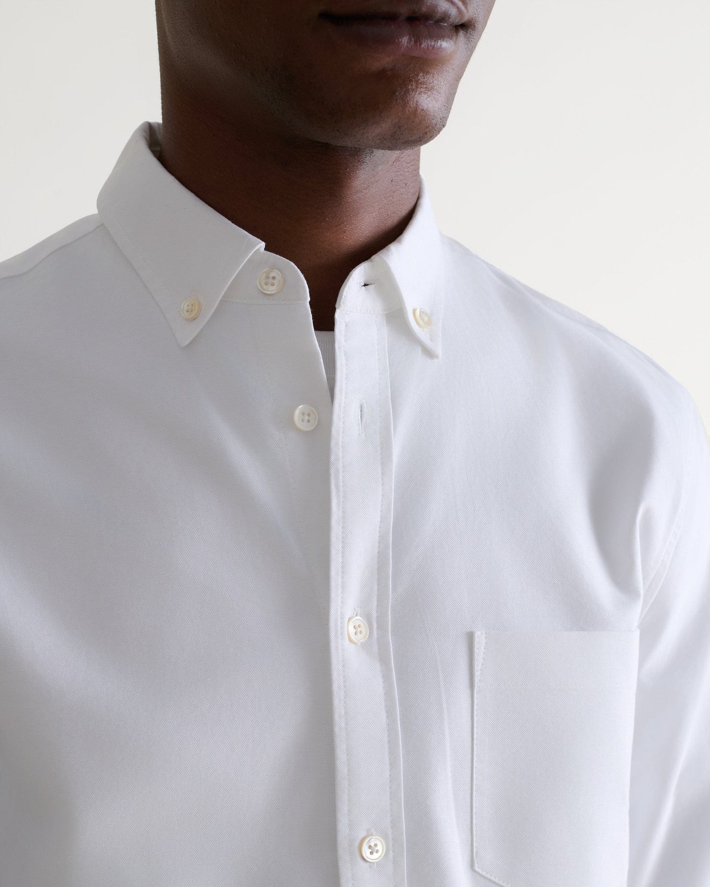 Men's Cotton Oxford Shirt - White