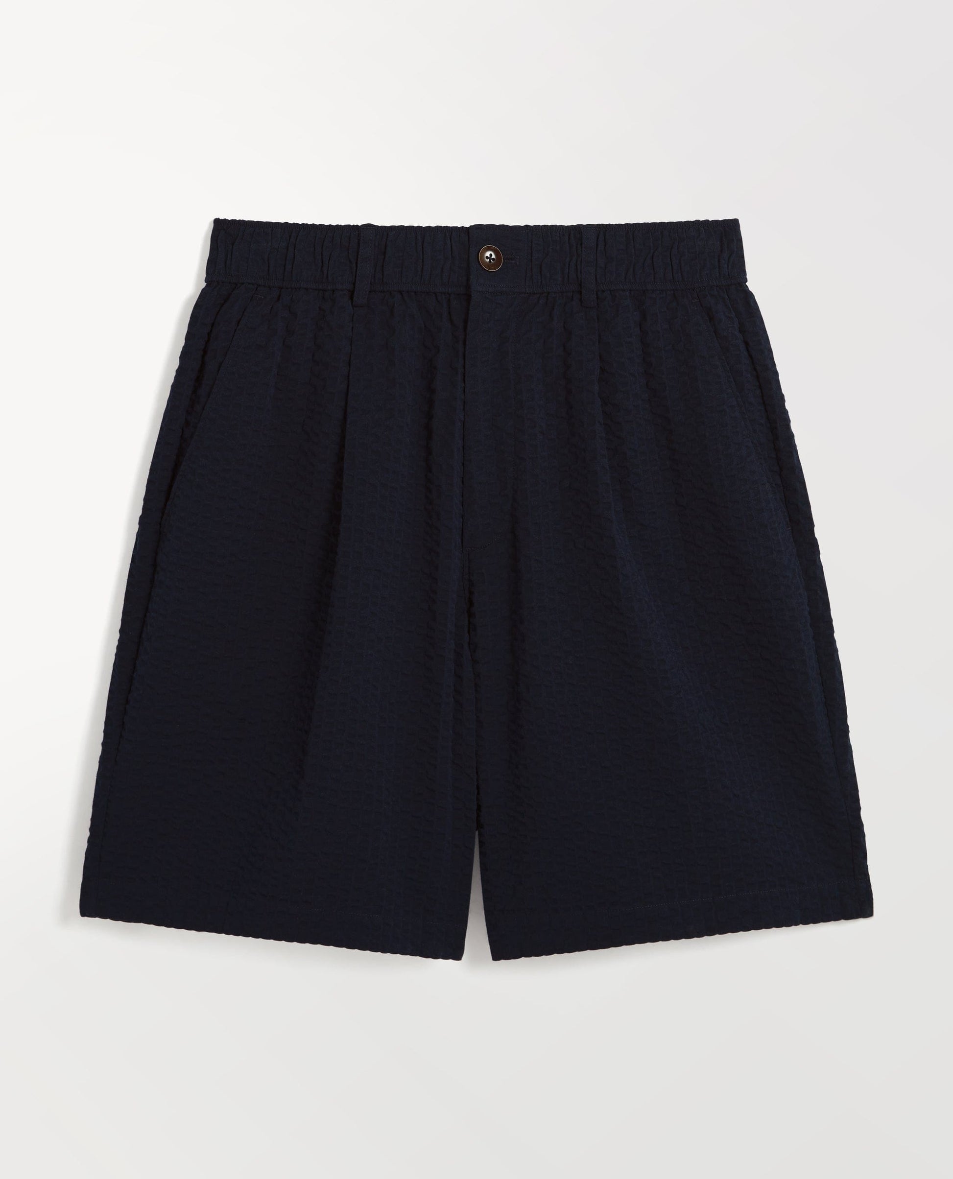 Men's Cotton Seersucker Short - Indigo