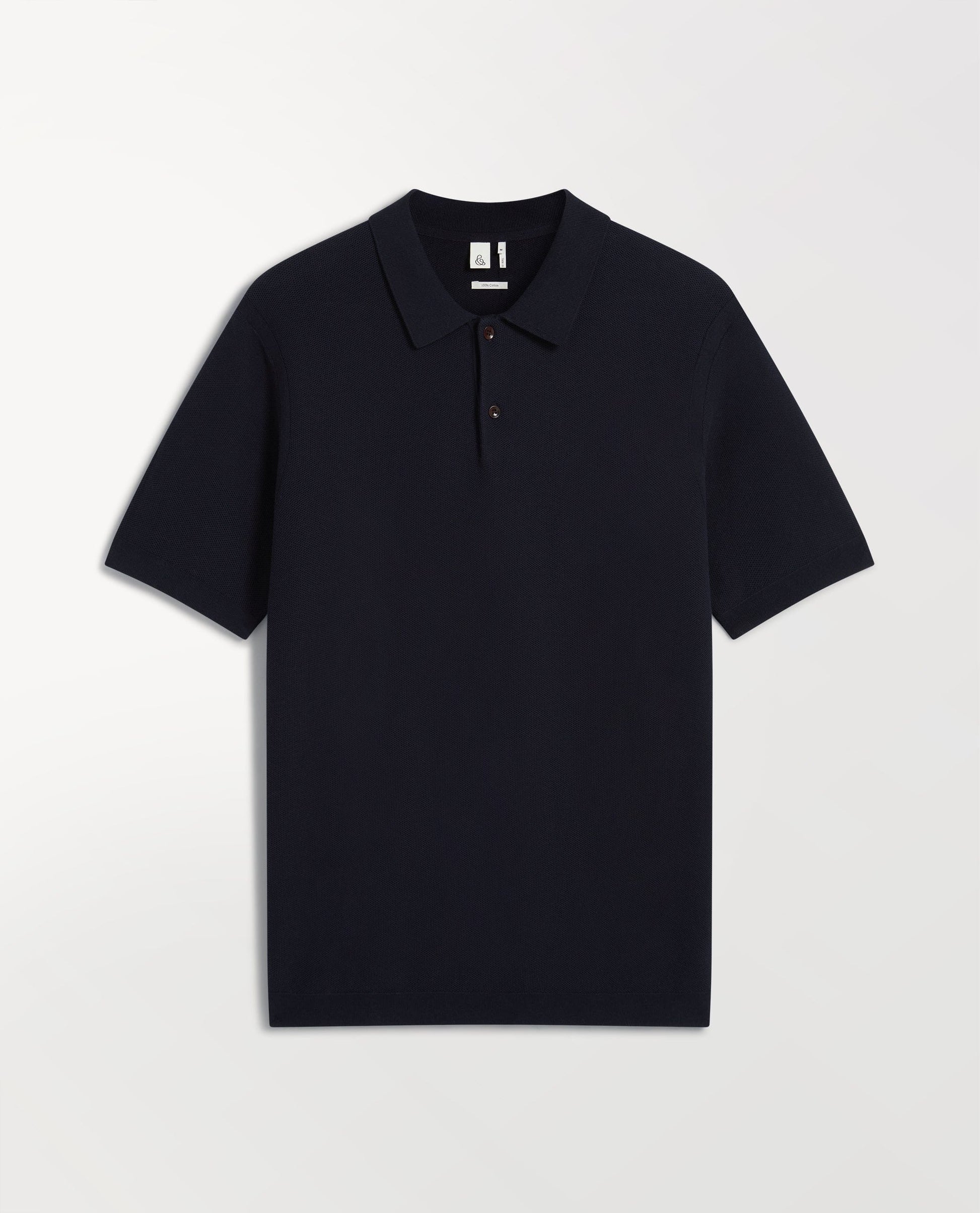 Men's Cotton Twist Pique Polo - Indigo